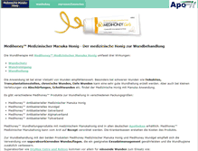Tablet Screenshot of honig-wundheilung.de